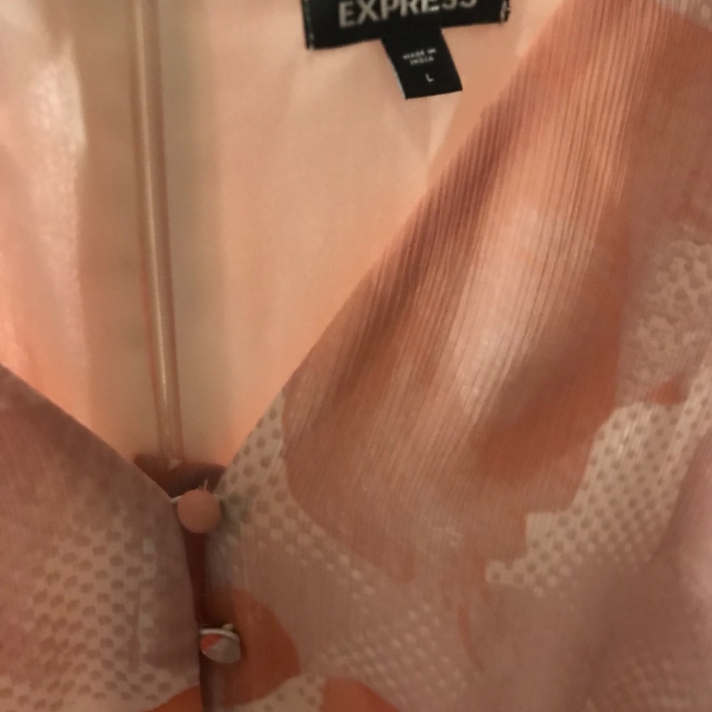 Express Dress 
Pink Button Front Tie Waist - Picture 8 of 11